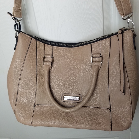 Steve Madden Large Purse Beige Faux Leather